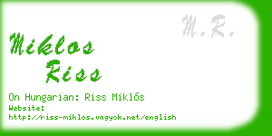 miklos riss business card